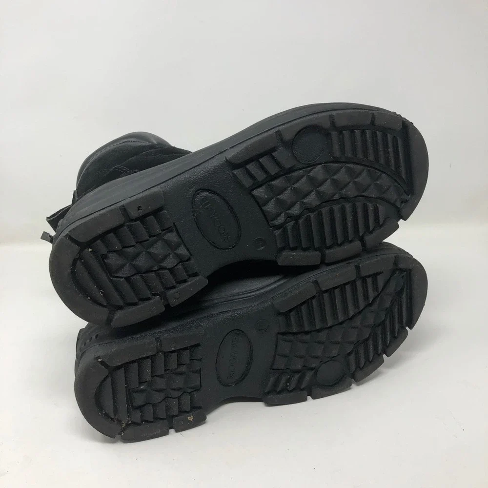 Elk Woods Slushy Snow Boots Mens 9 Black Suede Zip Outdoor Waterproof Hiking